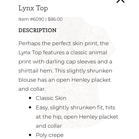 Cabi Lynx Leopard Print Women's Top - Multicolor - Picture 5 of 6